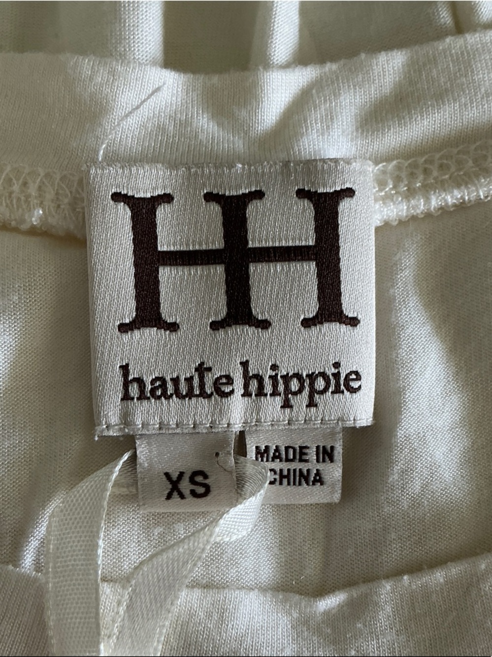 Haute Hippie Cream Sleeveless Graphic Tank. - Picture 7 of 9